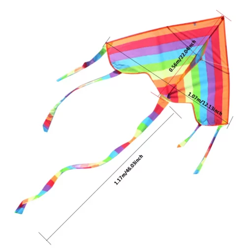 Easy Fly Colorful Rainbow Kite Outdoor Fun Sports Beach Kids Children Buitenspeelgoed Cometas De Viento Outdoor Toys Kites