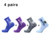 4Pairs/Lot UGUPGRADE 2022 New ANTI SLIP Football Socks Mid Calf Non Slip Soccer Cycling Sports Socks Mens Sock EU38-44