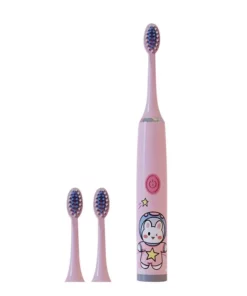 Cartoon Electric Toothbrush for Kids IPX7 Waterproof Whole Body Washable Soft Brush Head for Gingival and Dental Care