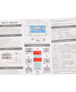 Solar Charge Controller 12V24V 30A/20A/10A Auto LCD Dual USB 5V Output Photovoltaic Solar Panel PV Regulator Load Discharger