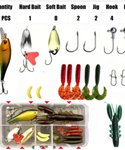 Fishing Lure Set 18/21/59/142pcs Mixed VIB Lure Kit Soft Lure Minnow Popper Hooks All Fishing Accessory Fresh Water