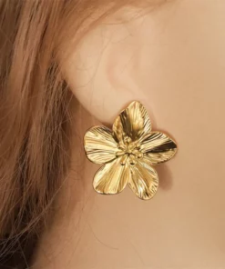 Metal Flower Earrings