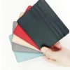 1Pc Pu Leather ID Card Holder Candy Color Bank Credit Card Box Multi Slot Slim Card Case Wallet Women Men Business Card Cover