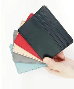 1Pc Pu Leather ID Card Holder Candy Color Bank Credit Card Box Multi Slot Slim Card Case Wallet Women Men Business Card Cover