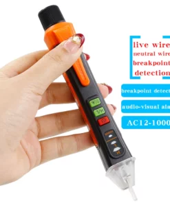 NJTY T02A Multifunction Non-Contact High Voltage Induction Tester, Live/Neutral Wire Detector, Household Electric Tester Pen