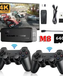 Video Game Sticks M8 Console 2.4G Dual Wireless Controller Game Stick 4K 10000 games 64GB Retro game For Dropshiopping Xmas Gift