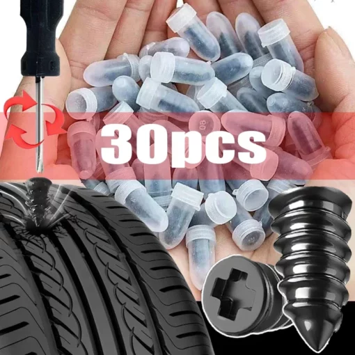 Car Motorcycle Vacuum Tire Repair Nails Truck Scooter Bike Tire Puncture Repair Tubeless Tools Rubber Metal Accessories 10/30Pcs