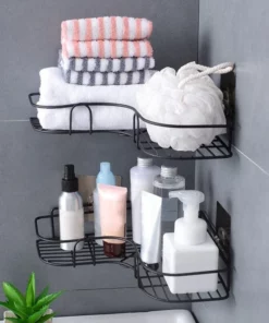 Iron Triangle Rack For Kitchen Bathroom Storage Rack Thickened Love Corner Rack Storage Rack Durable