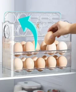 Egg Holder Eggs Organizer Sliding Rail Shelf Refrigerator Stand Accessory Storage Rail Box Container Organization Kitchen