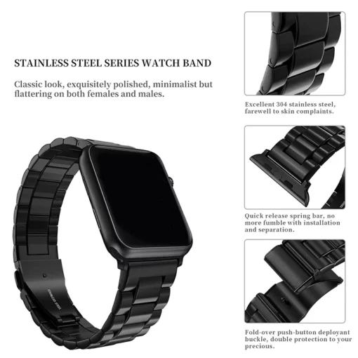 Metal Strap For Apple Watch Ultra 49mm 9 8 7 45mm 41mm Stainless Steel Bracelet For IWatch 6 5SE 3 44mm 42mm 40mm 38mm Wristband