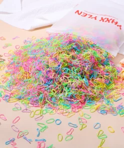 500/1000/2000pcs Girls Colourful Disposable Rubber Bands Hair Ties Headband Children Ponytail Holder Bands Kids Hair Accessories