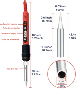 80W Soldering iron kit adjustable temperature LCD solder welding tools Ceramic heater soldering tips Tweezers soldering wire