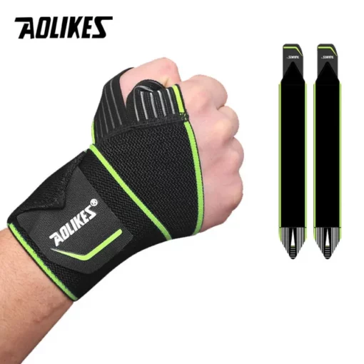 AOLIKES 1 Pair Wrist Brace with Thumb Support Wrist Compression Straps for Workouts, Gymnastics, Weightlifting, Men, Women