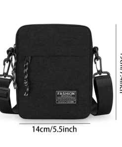 1PC Men's Satchel Fashion Oxford Cloth Shoulder Bag Men's Casual Diagonal Crossover Fashion Hand Machine Small Square Bag