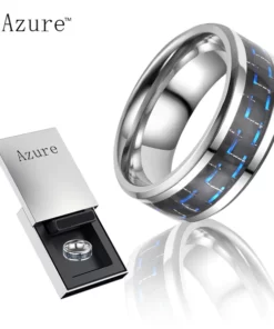 Azure™ Blue Carbon Titan Ring