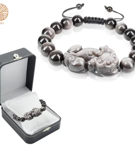 Feng Shui Pixiu Black Obsidian Bracelet