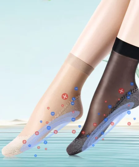 BLUESHOT™ Tourmaline Ions Magnetic Fiber Ice Silk Socks