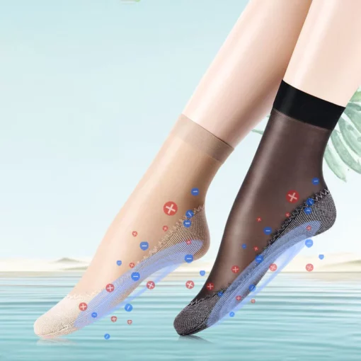 BLUESHOT™ Tourmaline Ions Magnetic Fiber Ice Silk Socks