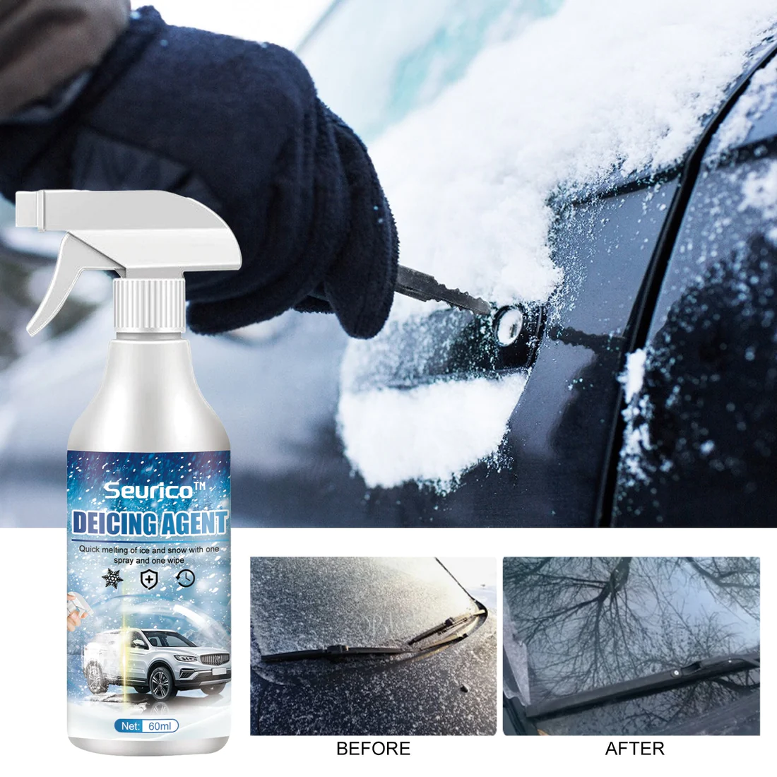 Deicing Spray For Car Eliminate Ice & Snow Effortlessly Multi