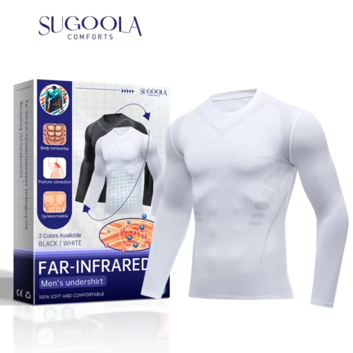 Sugoola™ Far-Infrared Tourmaline Therapy Gynecomastia Mens Undershirt