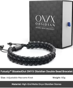 Futusly™ BloatedOut ONYX Obsidian Double Bead Bracelet