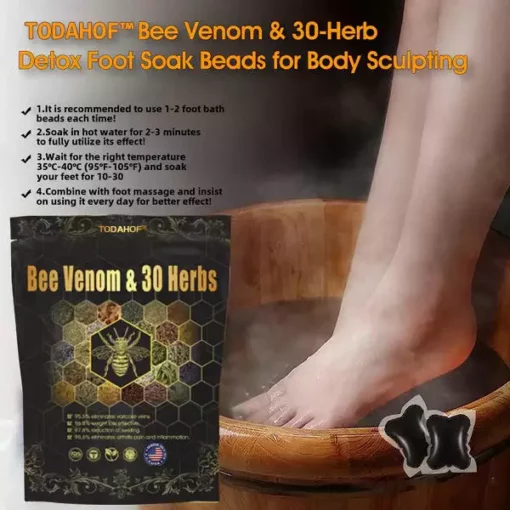 TODAHOF™ Bee Venom & 30-Herb Detox Foot Soak Beads