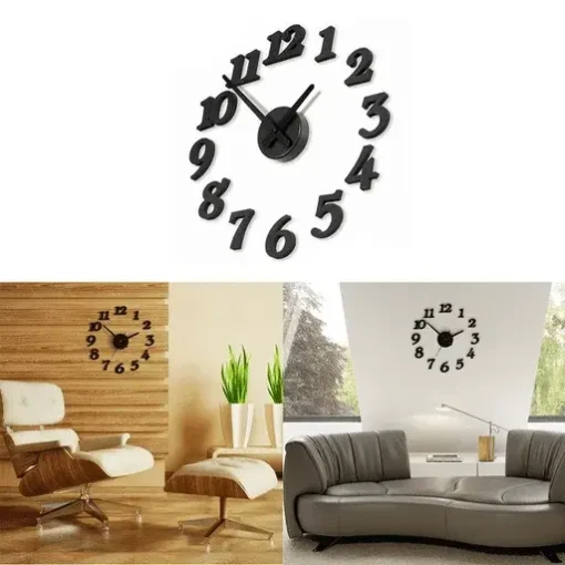 3D Large Wall Clock