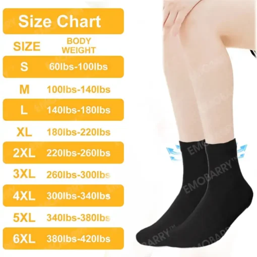 EMOBARRY® VitaluxeTourmaline Magnetic Compression Therapy Socks