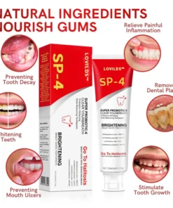 LOVILDS™ Aussie SP-6 Probiotic Ultra Whitening Toothpaste